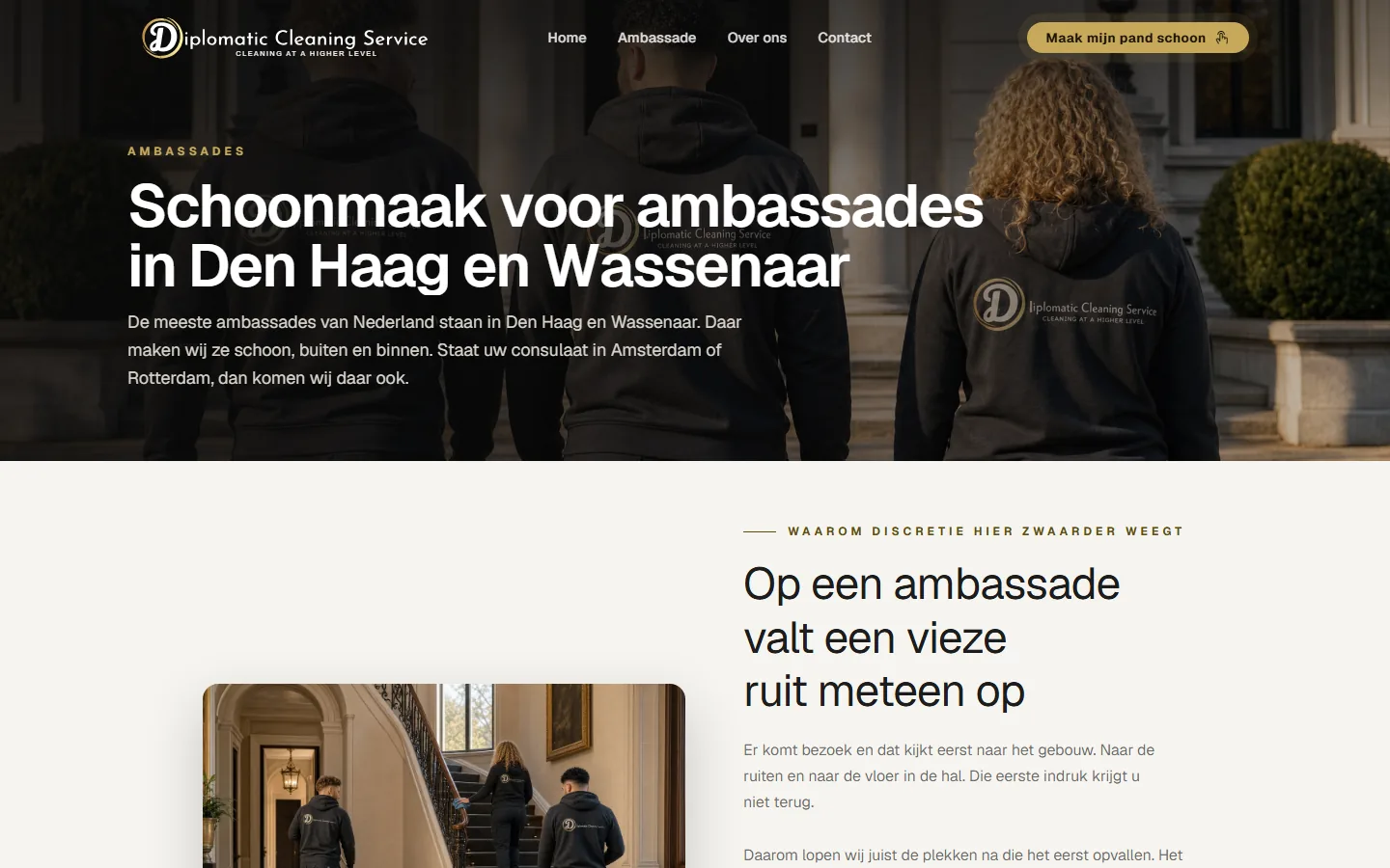 Diplomatic Cleaning Service: Dienstpagina nu